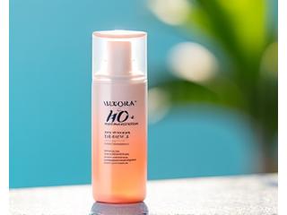 サクラエッセンス メンズ UVプロテクトミルクの製品ボトル。アウトドアシーンにも合うデザイン。